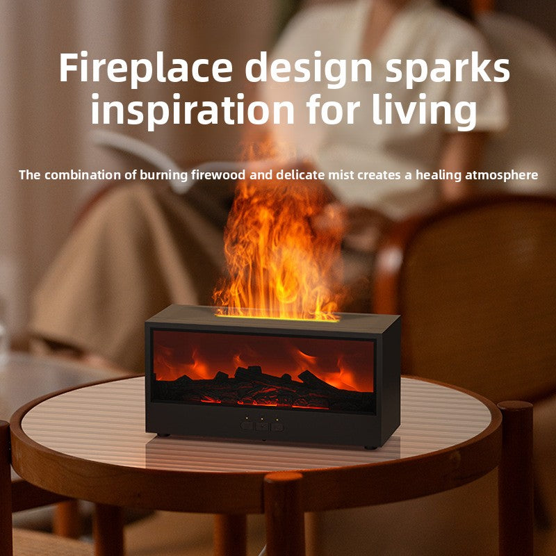 Retro Fireplace Humidifier and Aromatherapy with a 3d flame