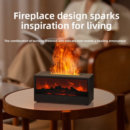 Retro Fireplace Humidifier and Aromatherapy with a 3d flame
