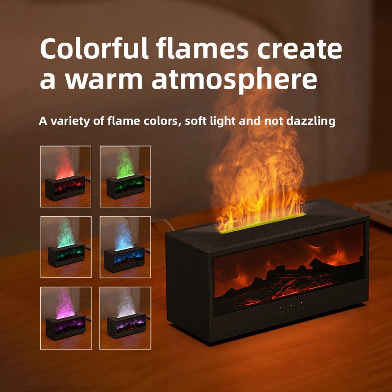 Retro Fireplace Humidifier and Aromatherapy with a 3d flame